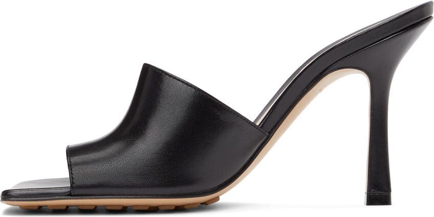 Bottega Veneta Black Stretch Heeled Mules - Picture 2