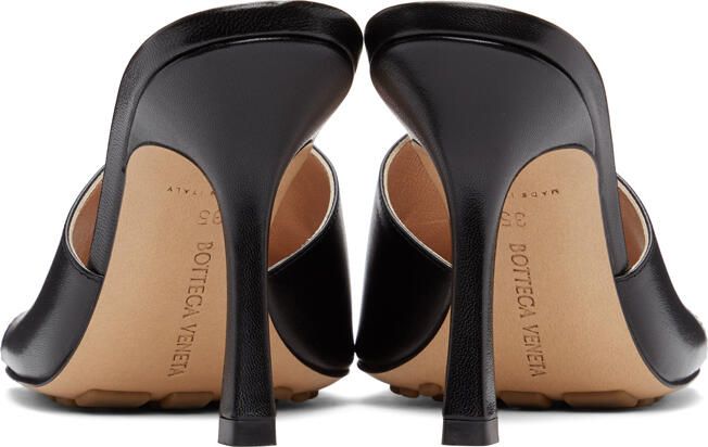 Bottega Veneta Black Stretch Heeled Mules - Picture 4
