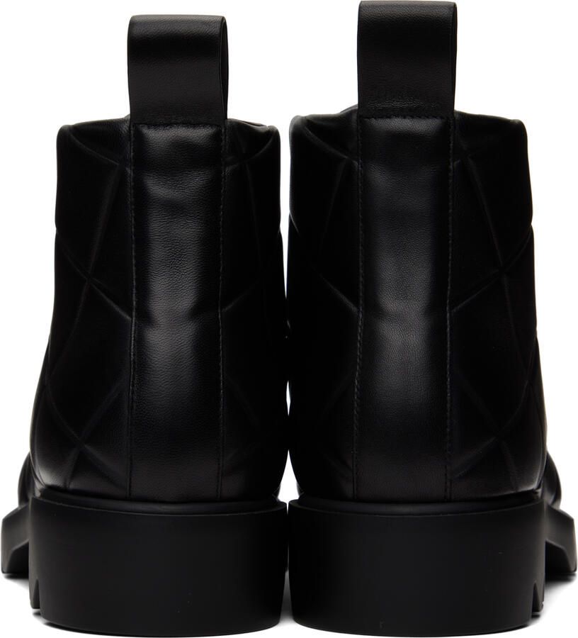 Bottega Veneta Black Strut Grid Boots