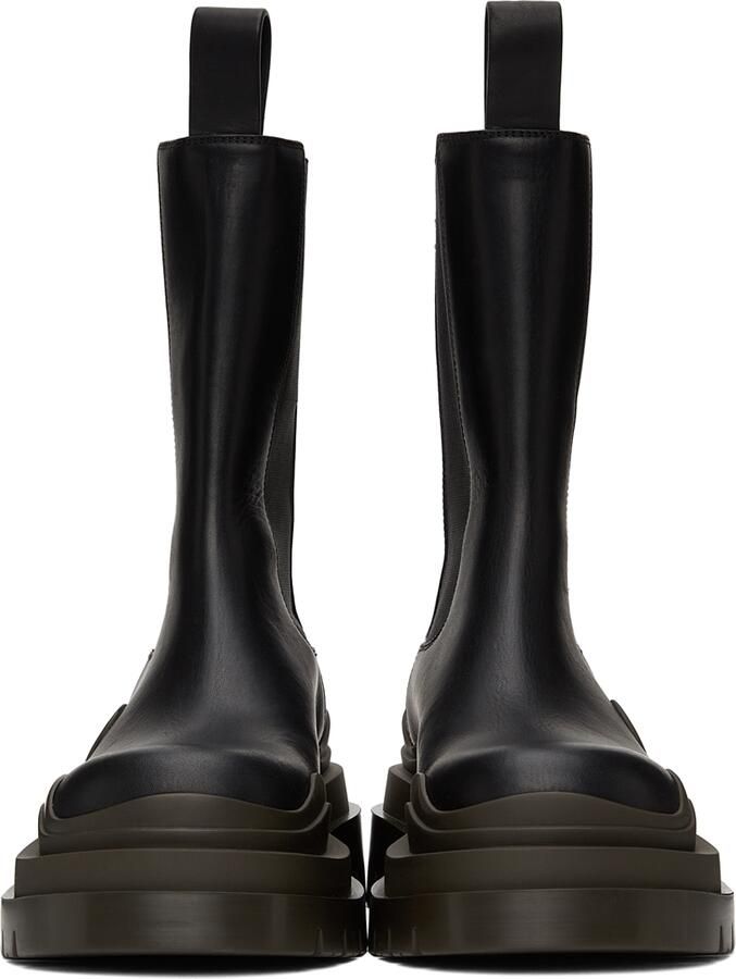 Bottega Veneta Black Tire Chelsea Boots - Picture 2