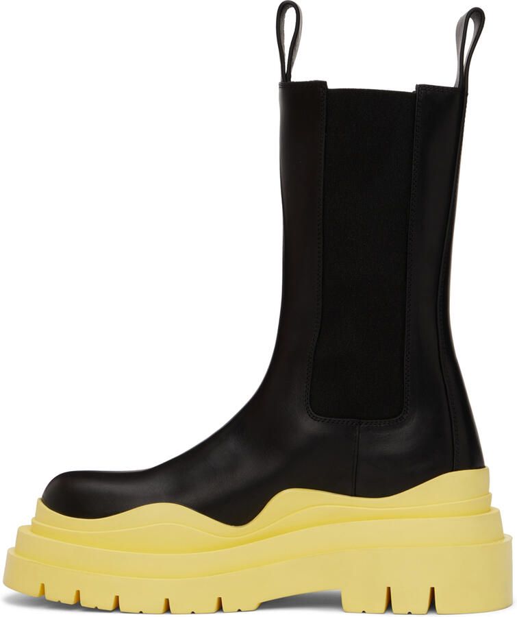 Bottega Veneta Black Tire Chelsea Boots - Picture 2