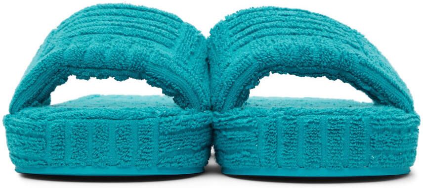 Bottega Veneta Blue Resort Sponge Slider Sandals - Picture 3