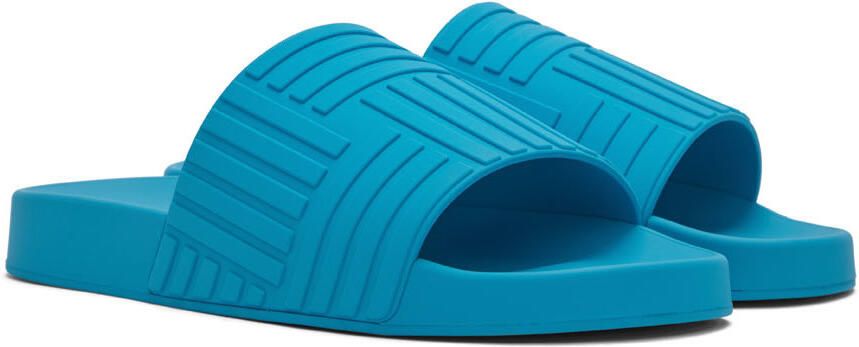 Bottega Veneta Blue Slider Sandals