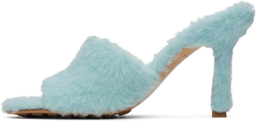 Bottega Veneta Blue Stretch Heeled Sandals - Picture 2