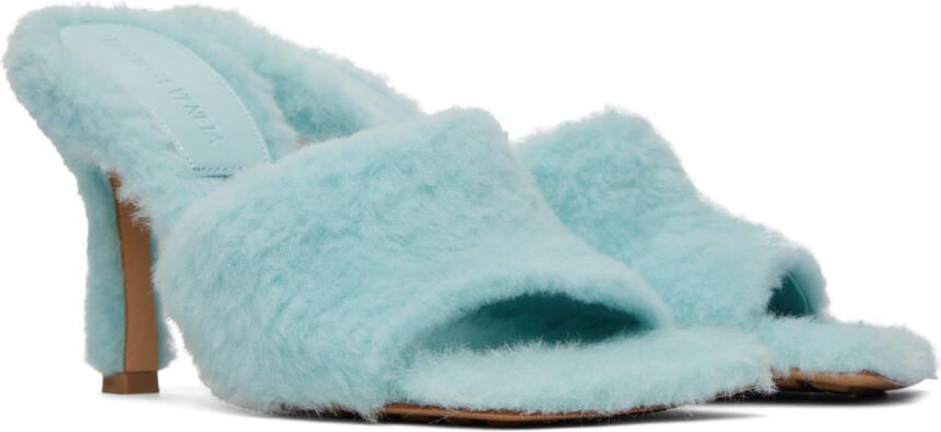 Bottega Veneta Blue Stretch Heeled Sandals - Picture 3