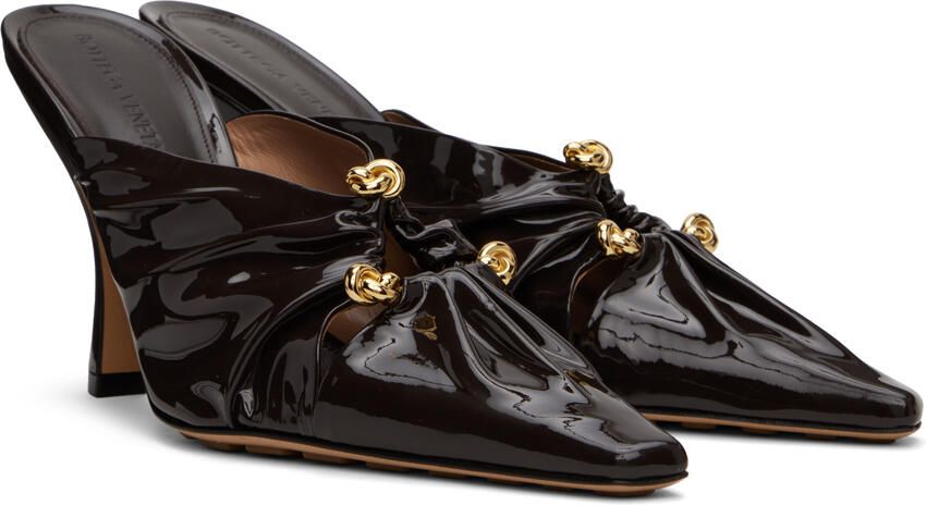 Bottega Veneta Brown Bunnie Mules - Picture 2