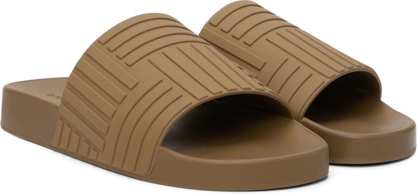 Bottega Veneta Brown Slider Sandals - Picture 2
