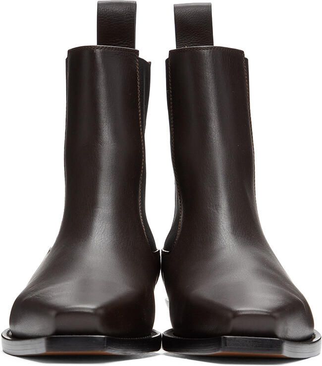 Bottega Veneta Brown 'The Lean' Chelsea Boots - Picture 2