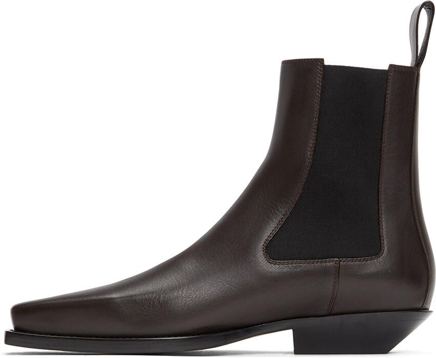 Bottega Veneta Brown 'The Lean' Chelsea Boots