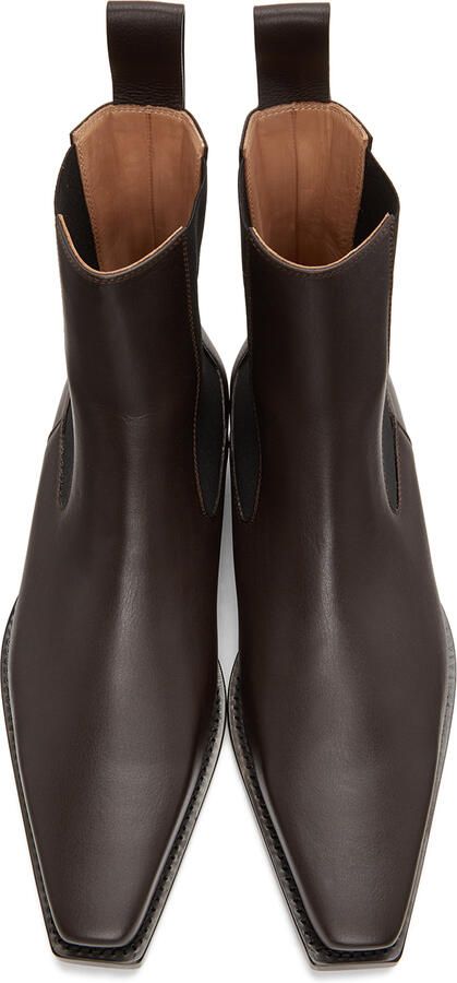 Bottega Veneta Brown 'The Lean' Chelsea Boots - Picture 4