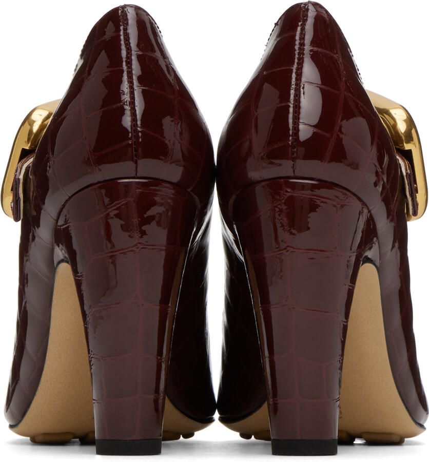 Bottega Veneta Burgundy Mostra Mary-Jane Heels