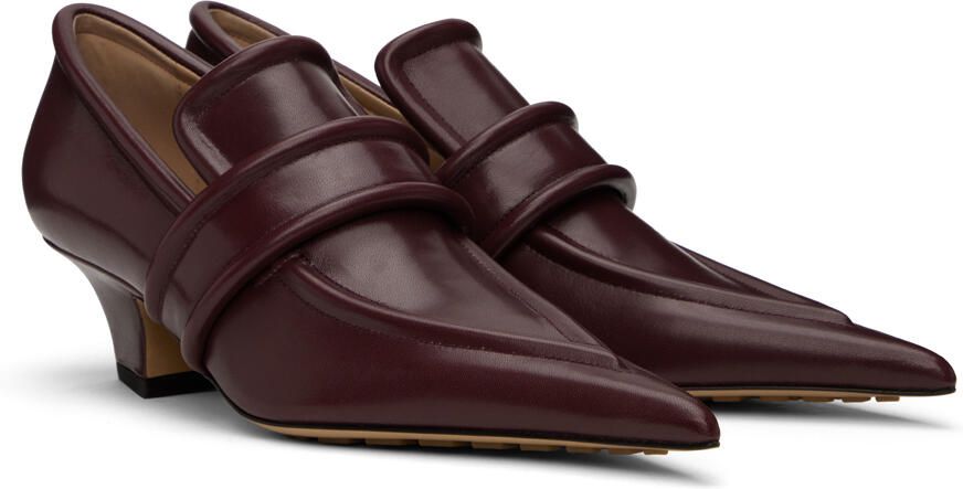 Bottega Veneta Burgundy Spada Heels