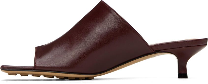 Bottega Veneta Burgundy Stretch Mules - Picture 3