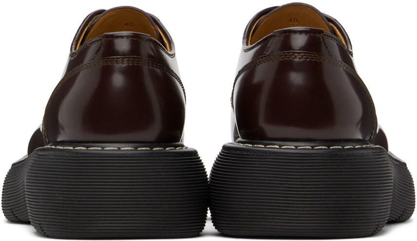 Bottega Veneta Burgundy Swell Lace-Up Boots