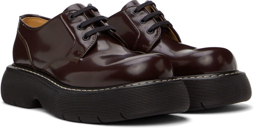 Bottega Veneta Burgundy Swell Lace-Up Boots - Picture 2