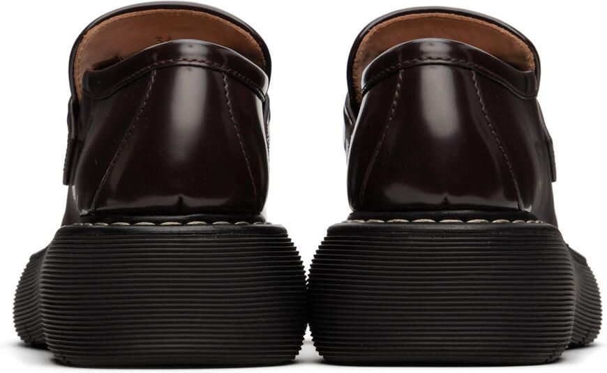 Bottega Veneta Burgundy Swell Loafers