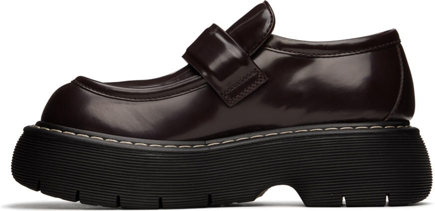 Bottega Veneta Burgundy Swell Loafers - Picture 3
