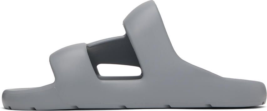 Bottega Veneta Gray Band Slides - Picture 3