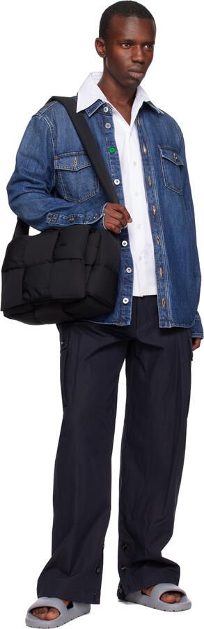 Bottega Veneta Gray Band Slides - Picture 4