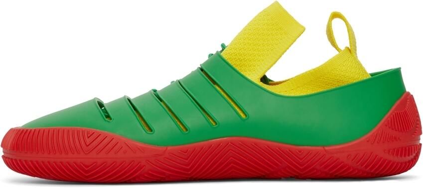 Bottega Veneta Green & Red Climber Sneakers - Picture 3