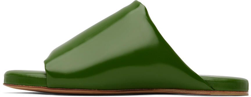 Bottega Veneta Green Cushion Slides - Picture 3