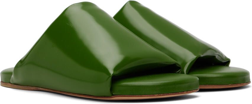 Bottega Veneta Green Cushion Slides - Picture 2