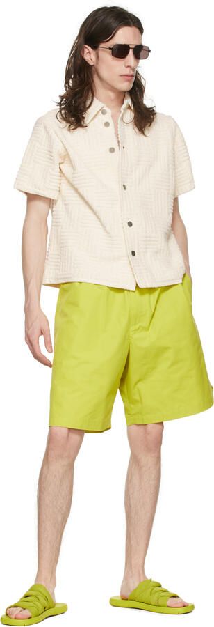 Bottega Veneta Green Intrecciato Slides - Picture 3