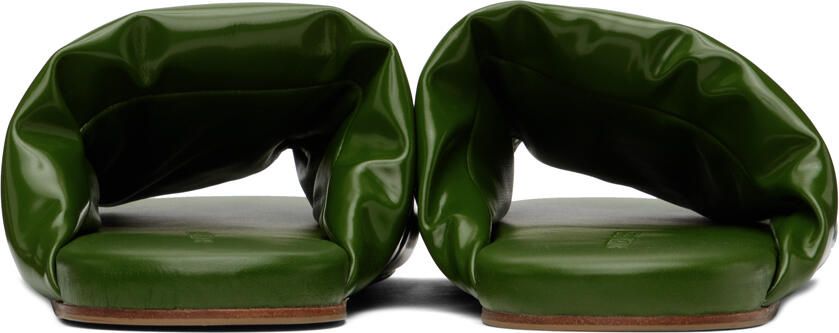 Bottega Veneta Green Leather Sandals