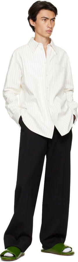 Bottega Veneta Green Leather Sandals - Picture 3