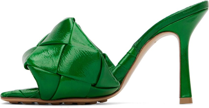 Bottega Veneta Green Lido Mules - Picture 3