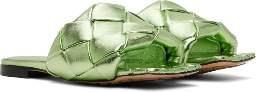 Bottega Veneta Green Lido Sandals - Picture 2