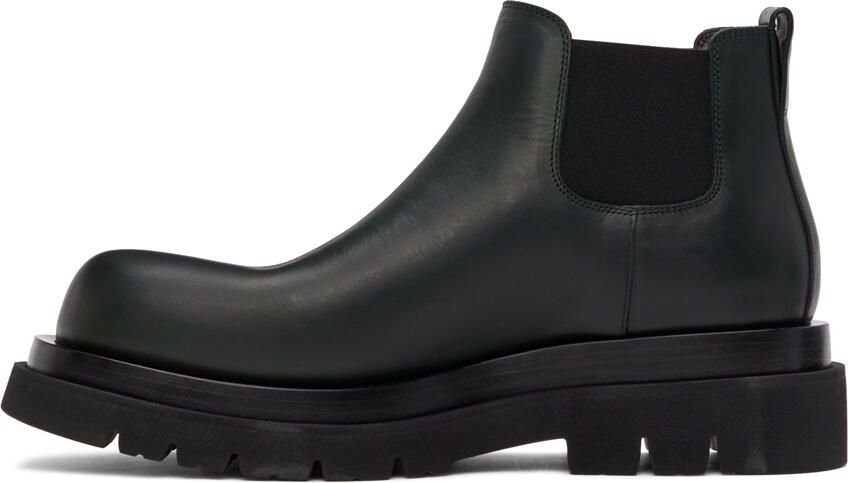 Bottega Veneta Green Low 'The Lug' Chelsea Boots - Picture 4