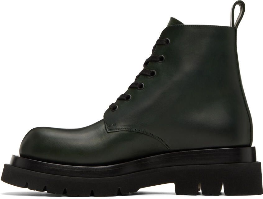 Bottega Veneta Green Lugged Boots - Picture 3