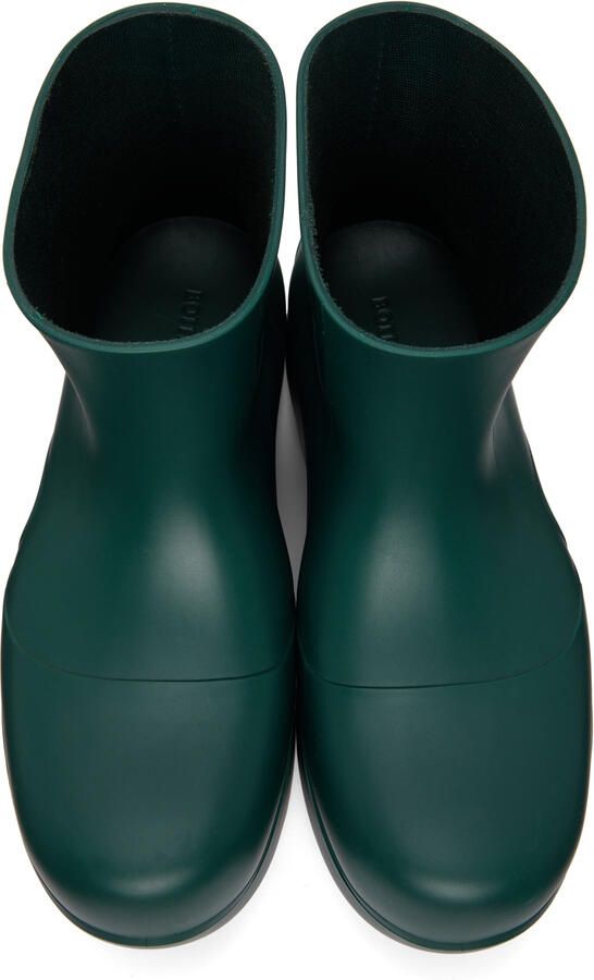 Bottega Veneta Green Matte Puddle Chelsea Boots - Picture 3