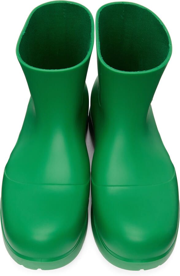 Bottega Veneta Green Matte Puddle Chelsea Boots - Picture 2
