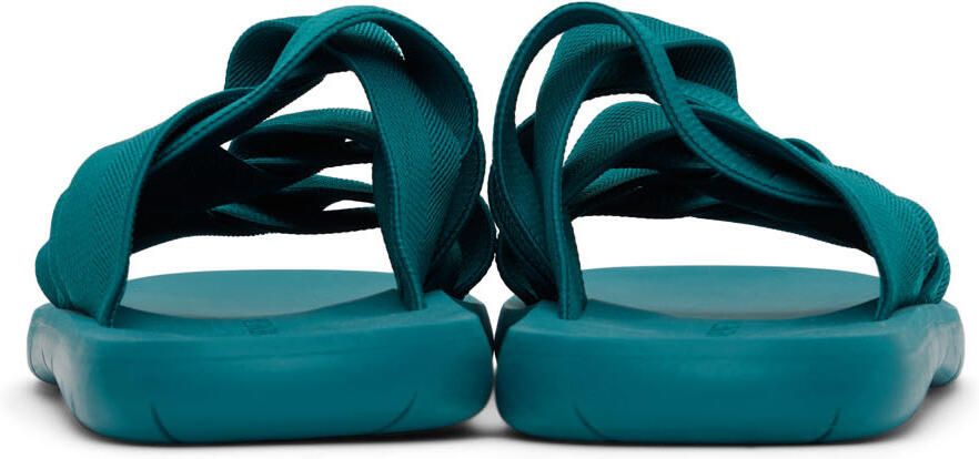 Bottega Veneta Green Plat Sandals - Picture 2