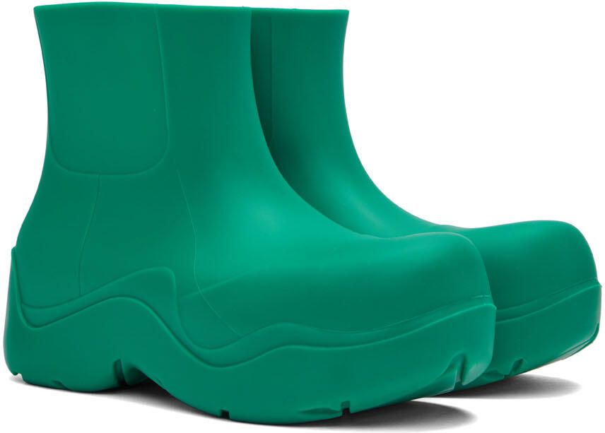 Bottega Veneta Green Puddle Boots - Picture 2