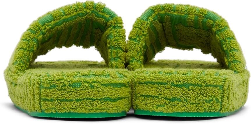Bottega Veneta Green Resort Sponge Slides