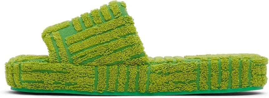 Bottega Veneta Green Resort Sponge Slides - Picture 4