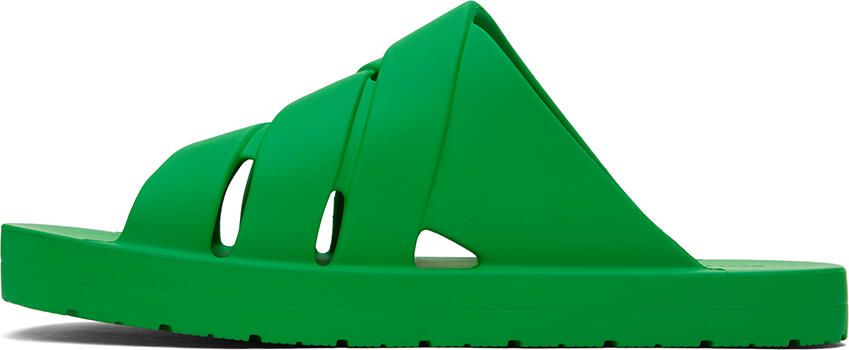Bottega Veneta Green Rubber Sandals - Picture 3