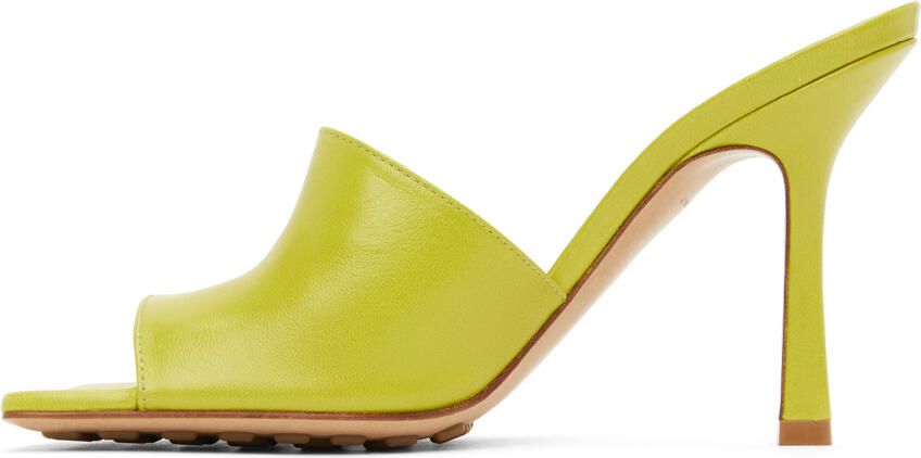 Bottega Veneta Green Stretch Heeled Sandals - Picture 2