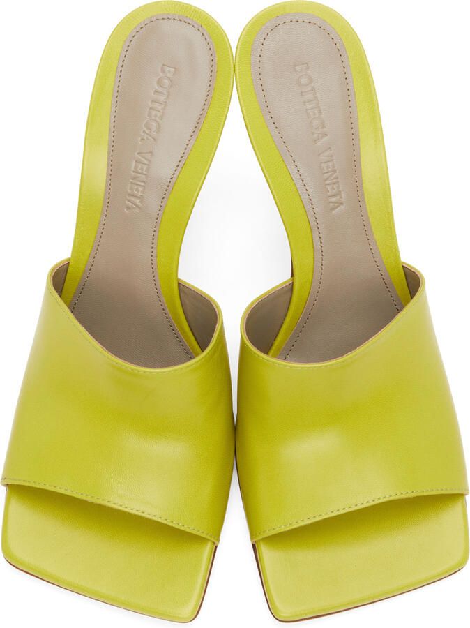 Bottega Veneta Green Stretch Heeled Sandals