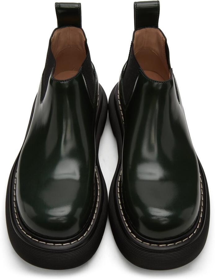 Bottega Veneta Green Swell Chelsea Boots