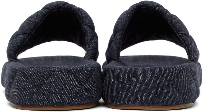 Bottega Veneta Indigo Mattelassé Denim Sandals