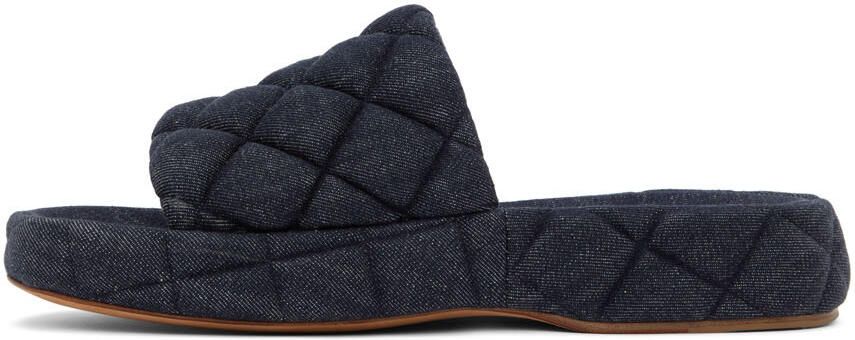 Bottega Veneta Indigo Mattelassé Denim Sandals - Picture 3