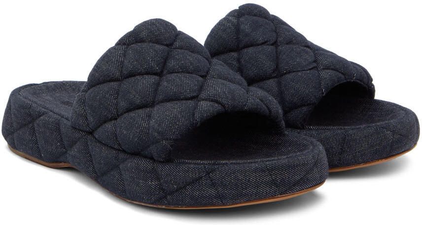 Bottega Veneta Indigo Mattelassé Denim Sandals - Picture 2