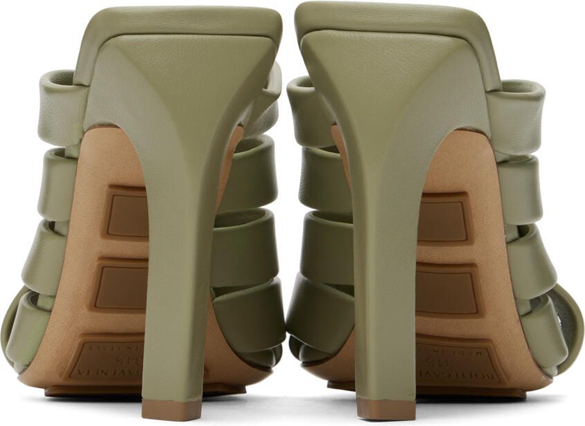 Bottega Veneta Khaki Alfie Mules