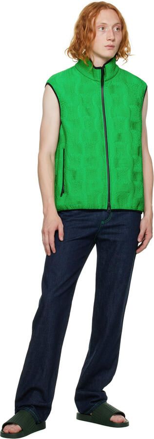 Bottega Veneta Khaki Slider Sandals - Picture 3