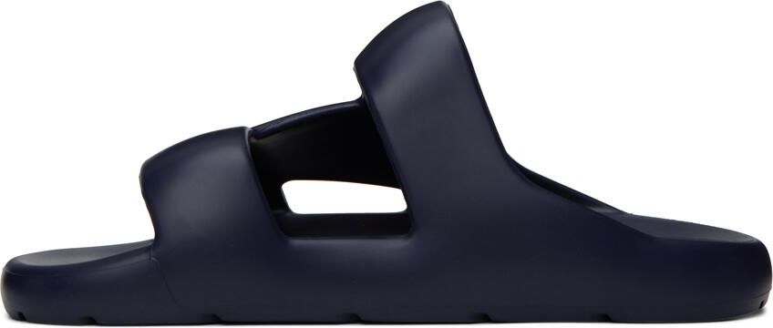 Bottega Veneta Navy Band Slides - Picture 3