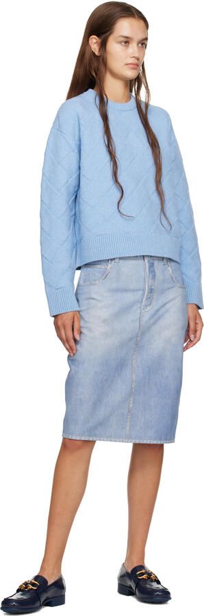 Bottega Veneta Navy Monsieur Loafers - Picture 4